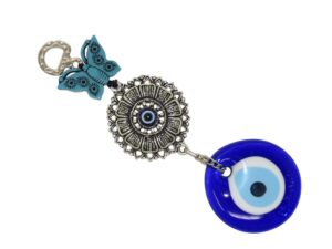 5cm Lucky Evil Eye, Butterfly Wall Hanging Gift for Protection & Good Luck Handmade