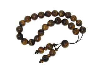 Tiger Eye (Manipura/Solar Plexus Chakra - Creativity/Weath) 10mm Gemstone Prayer Worry Stress Relief Tasbih Beads Handmade