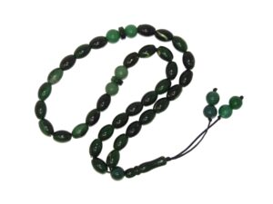 33 Bead Worry Fidget Prayer Beads Tasbih Beads Polyester and Gemstone Beads Handmade