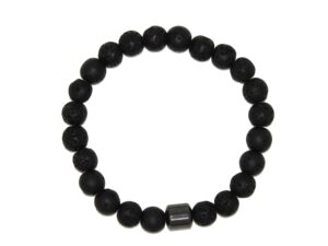 Beautiful Lava Stone Gemstone Bead Bracelet  Handmade