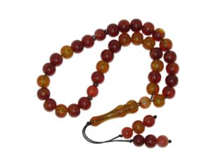 33 Bead Worry Fidget Prayer Beads Tasbih Beads Polyester and Gemstone Beads Handmade