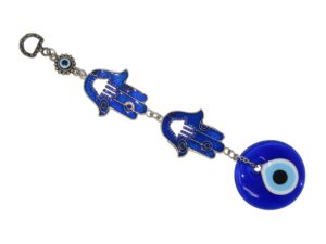 Hamsa Hand - Hand of Fatima - Hand of Miriam & Lucky Evil Eye Wall Hanging Gift for Protection - Good Luck - Blessings - Balance - Harmony - Peace - Prosperity