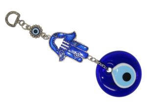 Hamsa Hand - Hand of Fatima - Hand of Miriam & Lucky Evil Eye Wall Hanging Gift for Protection - Good Luck - Blessings - Balance - Harmony - Peace - Prosperity
