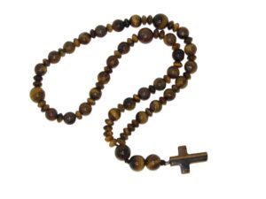 Anglican Prayer Beads, Anglican Rosary, Anglican Chaplet, 8mm Tiger Eye Gemstone Beads Handmade Design