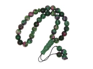 33 Bead Tasbih Beads 8mm Ruby Zoisite Gemstone