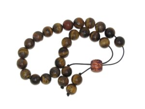 Loose String Greek Komboloi Prayer Beads Worry Beads Tiger Eye Gemstone and Wooden Bead Imam Bead Handmade