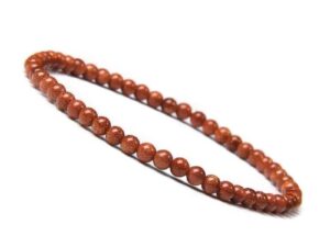 Beautiful Elesticated Bracelet/Anklet made with 4mm Goldstone Gemstone Bead Bracelet  Handmade