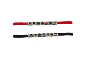 2Pcs Lucky Evil Eye Friendship Charm Bracelets - Good Luck & Protection Handmade Unique Gift