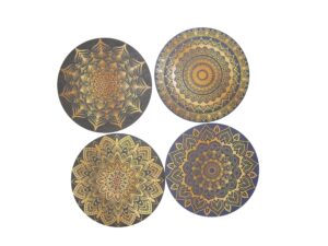 Drink Coasters Set of 4 - Mandella Design for Cup Coasters Gift Sets