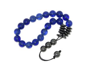 Greek Style Loose Strung Prayer Beads 10mm Blue Watermelon Quartz Beads Handmade