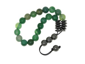 Greek Style Loose Strung 10mm Dark Green Agate Gemstone Worry Beads