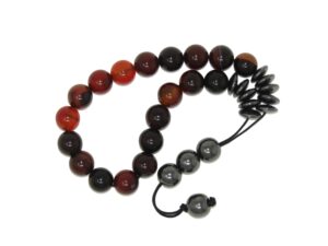 Greek Style Loose Strung Prayer Beads Worry Beads 10mm Dark Natural Agate Gemstone Beads