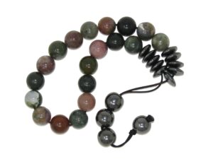 Greek Style Loose Strung Komboloi Prayer Beads Worry Beads Handmade 10mm Indian Agate Gemstone Beads