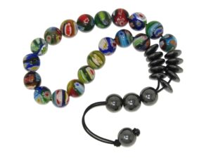 Greek Style Loose Strung Prayer Beads 10mm Millefiori Glass Beads Handmade