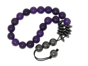Greek Style Loose Strung Prayer Beads 10mm Dyed Purple Agate Gemstone Beads Handmade