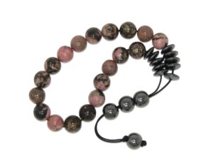 Loose Strung Prayer Worry Beads 10mm Rhodonite Gemstone Beads Handmade Design