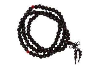 Beautiful Elasticated 7mm Wooden Bead Prayer Mala 108 Beads/Necklace/Bracelet - Handmade