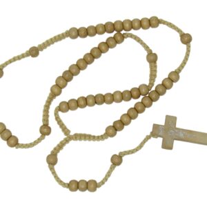 5 Decade Catholic Rosary - Wooden Bead Rosary for Men and Women