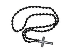 Beautiful 6mm Black Agate Gemstone Bead Prayer Mala/Necklace - Handmade