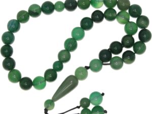Bead Worry Fidget Prayer Beads Tasbih Beads 10mm Green Agate Gemstone Beads Handmade