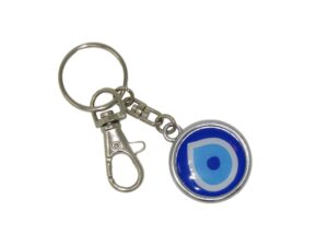 Metal Lucky Evil Eye Nazar Boncuk Keyring/Hanger for Protection & Good Luck