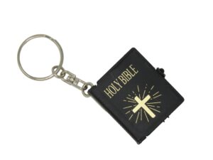Mini Holy Bible Keychain, Bag Hanging Decoration Ornament, Souvenir Gift, Good Luck & Protection for Travelers