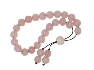 Greek Style Loose Strung Worry Beads 10mm Rose Quartz Gemstone Beads Handmade Design