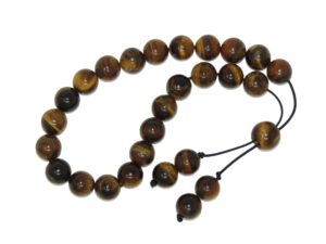 Tiger Eye (Manipura/Solar Plexus Chakra - Creativity/Weath) 10mm Gemstone Prayer Worry Stress Relief Tasbih Beads Handmade   N5 TE