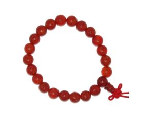 Beautiful 8mm Carnelian Gemstone Bead Bracelet