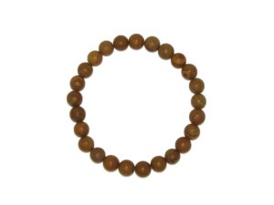 Beautiful 8mm Wood Jasper Gemstone Bead Classic Bracelet