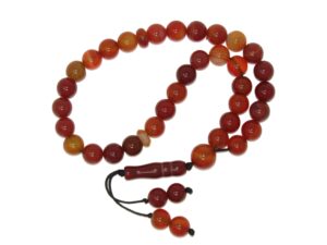 Prayer Worry Beads Tasbih 8mm Natural Agate Gemstone Beads Handmade Design