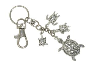 Mixed Lucky Turtle Charm & Lucky Evil Eye Keyring Bag Hanger Handmade