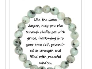 8mm Lotus Jasper Gemstone Bead Bracelet - Transformation and Renewal - Spiritual Growth - Inner Peace and Balance - Grounding and Strength - Purity and Serenity Handmade