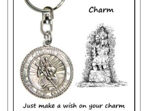 Carded St Christopher Keyring - Protection - Handmade
