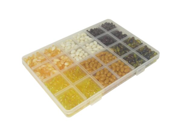 Bead Box 6 - Mixed 6mm Coloured Polyester Bead Box - Jewellery Making Craft Kits, Polyester Beads, DIY Kit