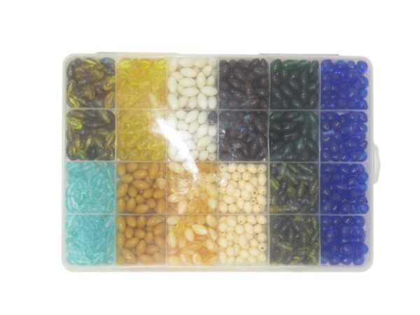 Bead Box 7 - Mixed 6mm Coloured Polyester Bead Box - Jewellery Making Craft Kits, Polyester Beads, DIY Kit - Image 2