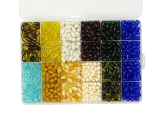 Bead Box 7 - Mixed 6mm Coloured Polyester Bead Box - Jewellery Making Craft Kits, Polyester Beads, DIY Kit - Image 3