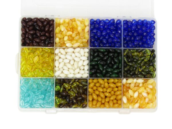 Bead Box 8 - Mixed 6mm Coloured Polyester Bead Box - Jewellery Making Craft Kits, Polyester Beads, DIY Kit - Image 2