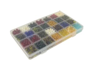 Bead Box 9 - Mixed 6mm Coloured Polyester Bead Box