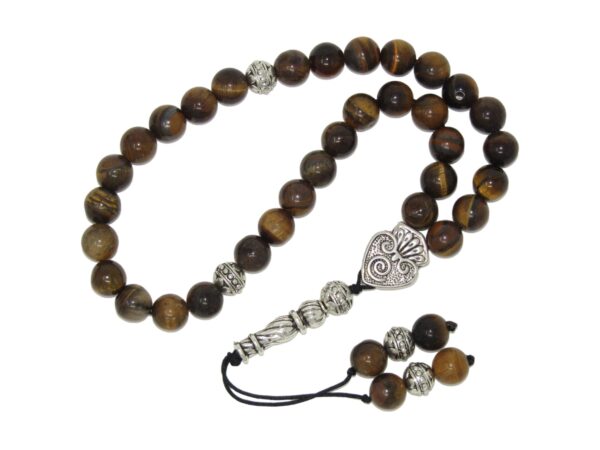 33 Bead Stress Relief Fidget Worry Prayer Beads Tasbih 8mm Tiger Eye Gemstone Beads