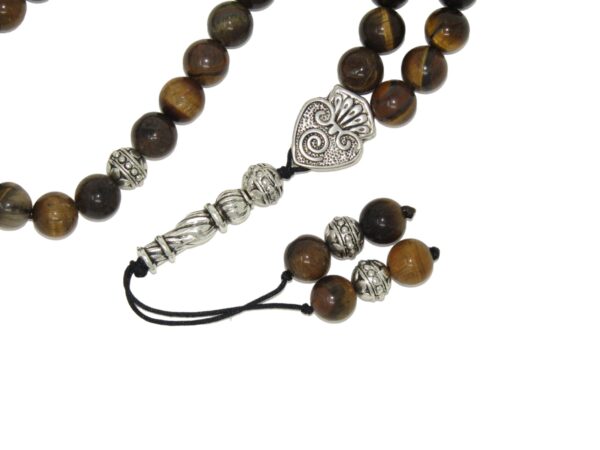 33 Bead Stress Relief Fidget Worry Prayer Beads Tasbih 8mm Tiger Eye Gemstone Beads - Image 6