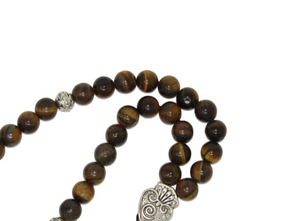 33 Bead Stress Relief Fidget Worry Prayer Beads Tasbih 8mm Tiger Eye Gemstone Beads - Image 5