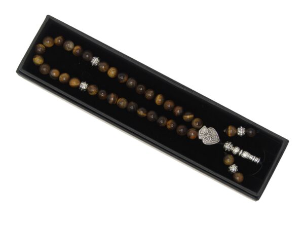 33 Bead Stress Relief Fidget Worry Prayer Beads Tasbih 8mm Tiger Eye Gemstone Beads - Image 3