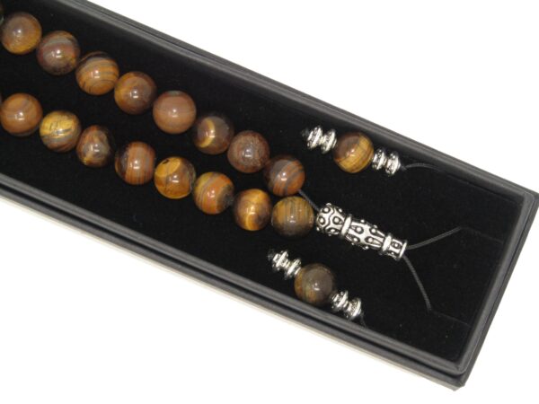 33 Bead Stress Relief Fidget Worry Prayer Beads Tasbih 8mm Tiger Eye Gemstone Beads - Image 9