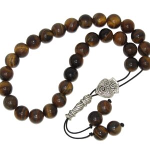 10mm Tiger Eye Gemstone Worry Beads