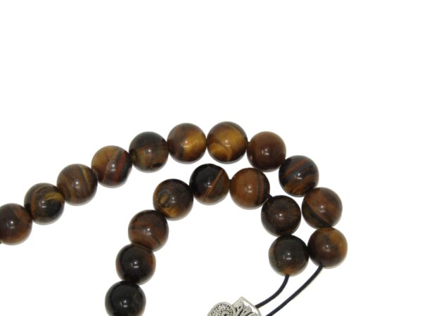 10mm Tiger Eye Gemstone Loose String Greek Komboloi Prayer Beads Worry Beads - Image 3