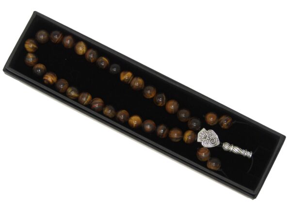 10mm Tiger Eye Gemstone Loose String Greek Komboloi Prayer Beads Worry Beads - Image 5