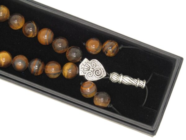 10mm Tiger Eye Gemstone Loose String Greek Komboloi Prayer Beads Worry Beads - Image 6