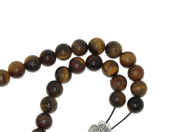 10mm Tiger Eye Gemstone Loose String Greek Komboloi Prayer Beads Worry Beads - Image 3