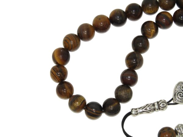 10mm Tiger Eye Gemstone Loose String Greek Komboloi Prayer Beads Worry Beads - Image 4